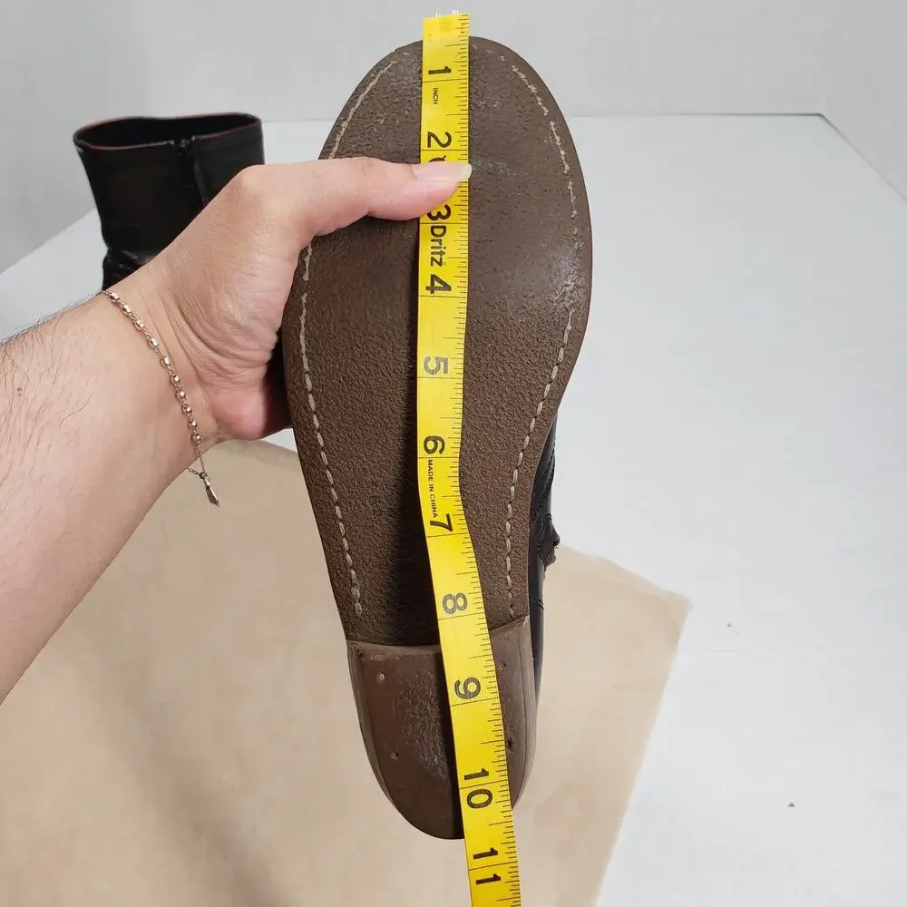 Maison Margiela Replica Campus Ankle Boots Womens 38.5 8 Brown Oil Spill Leather - Picture 16 of 16